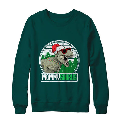 Mommysaurus Mommy Dinosaur T-Rex Family Christmas-T-Shirt & Sweatshirt-Crewneck Sweatshirt-Deep Forest