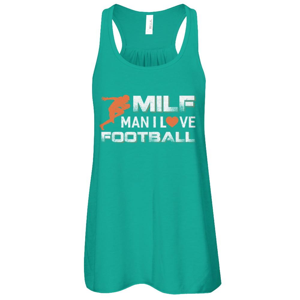 MILF Man I Love Football-T-Shirt & Tank Top-Women's Flowy Racerback Tank-Kelly