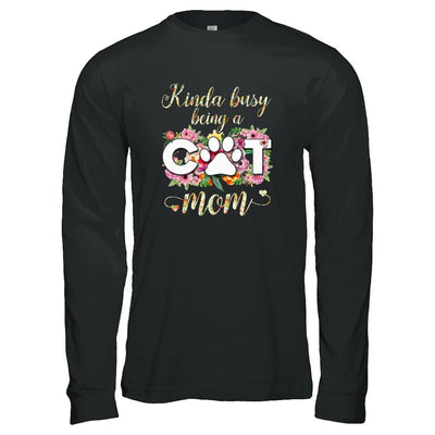 Kinda Busy Being A Cat Mom Gift-T-Shirt & Tank Top-