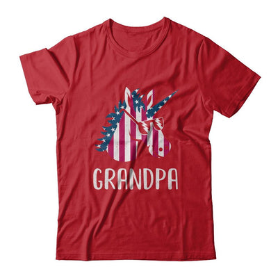 Patriotic Grandpa Unicorn Americorn 4Th Of July-T-Shirt & Hoodie-Classic T-Shirt-Red