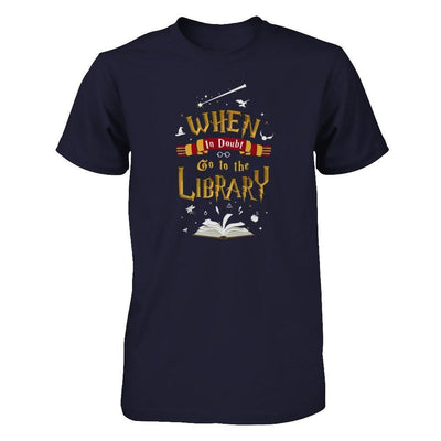 When In Doubt Go To The Library-T-Shirt & Hoodie-Premium T-Shirt-Midnight Navy