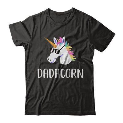 Unicorn Dad And Baby Dadacorn Daddy Fathers Day Gift-T-Shirt & Hoodie-Classic T-Shirt-Black