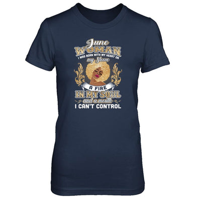 I'm A June Woman Funny Birthday-T-Shirt & Tank Top-Women's T-Shirt-Navy