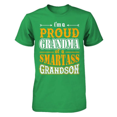 I'm A Proud Grandma Of A Smartass Grandson-T-Shirt & Hoodie-Premium T-Shirt-Kelly Green