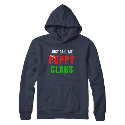Santa Poppy Claus Matching Family Christmas Pajamas-T-Shirt & Sweatshirt-Pullover Hoodie-Navy