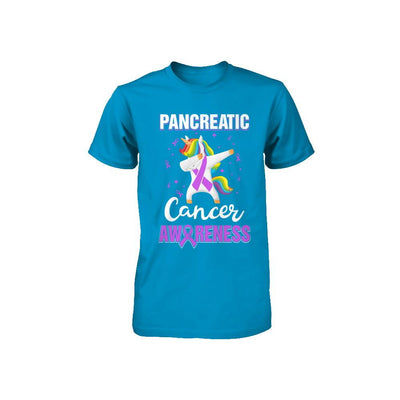 Inspirational Pancreatic Cancer Awareness Unicorn Support Youth-Youth Shirt-