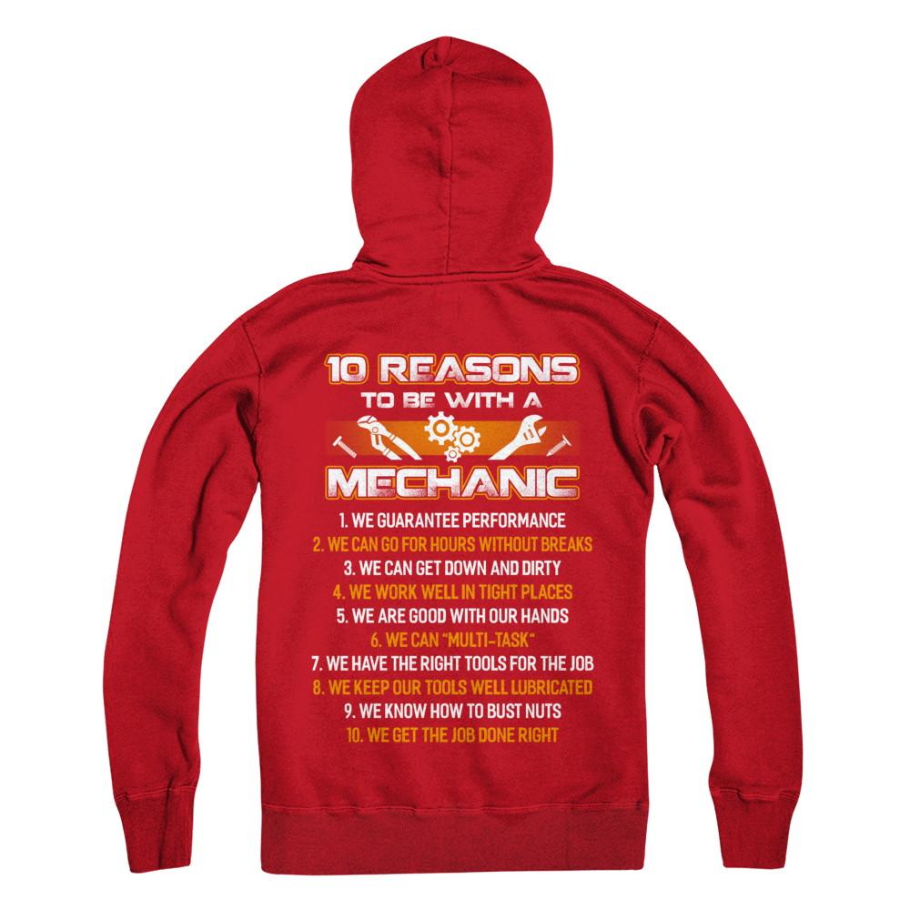 10 Reasons To Be With A Mechanic-T-Shirt & Hoodie-Pullover Hoodie-Red
