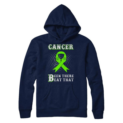 Liver Cancer Been There Beat That Awareness Green Ribbon-T-Shirt & Hoodie-Pullover Hoodie-Navy