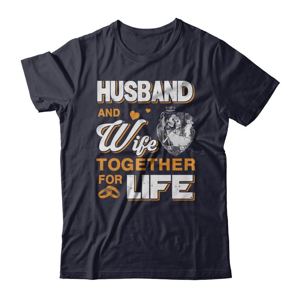 Husband And Wife Together For Life-T-Shirt & Hoodie-Premium T-Shirt-Midnight Navy