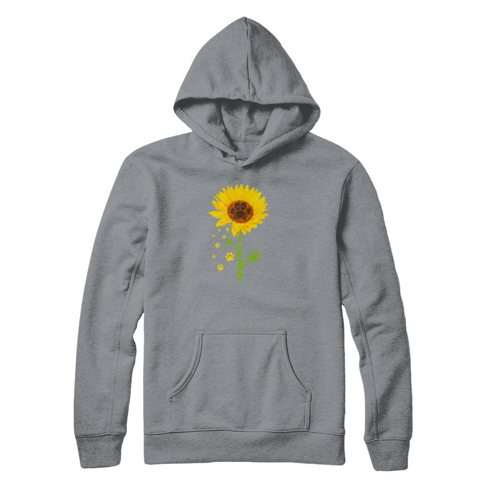 Funny Sunflower Cat Dog Paw Lover-T-Shirt & Tank Top-Pullover Hoodie-Light Steel