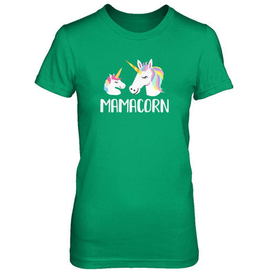 Mamacorn Unicorn Mom And Baby Mothers Day-T-Shirt & Tank Top-Women's T-Shirt-Irish Green