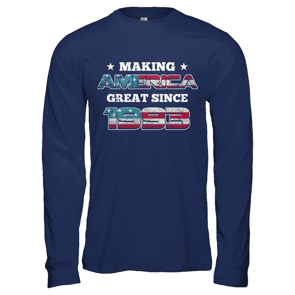 Making America Great Since 1993 28th Birthday-T-Shirt & Hoodie-Long Sleeve T-Shirt-Navy