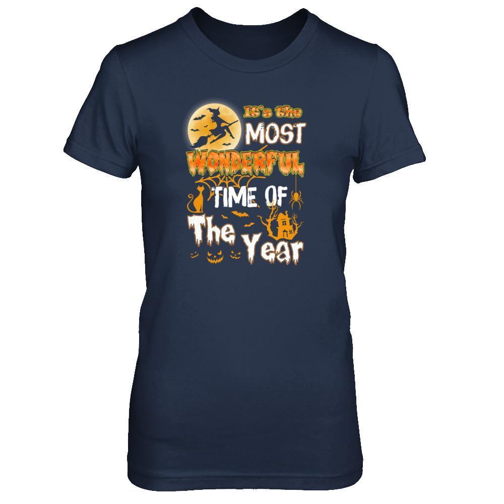 Halloween It's The Most Wonderful Time Of The Year Witches-T-Shirt & Tank Top-Women's T-Shirt-Navy