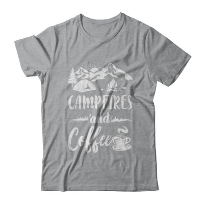 Coffee And Campfires Funny Camping Gifts-T-Shirt & Hoodie-Classic T-Shirt-Sport Grey