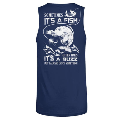 Sometimes It's A Fish Other Times It's A Buzz Beer-T-Shirt & Hoodie-Unisex Tank-Navy