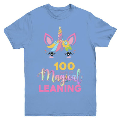 100 Days Of Magical Leaning School Unicorn Girl Gift Youth-Youth Shirt-Youth T-Shirt-Carolina Blue