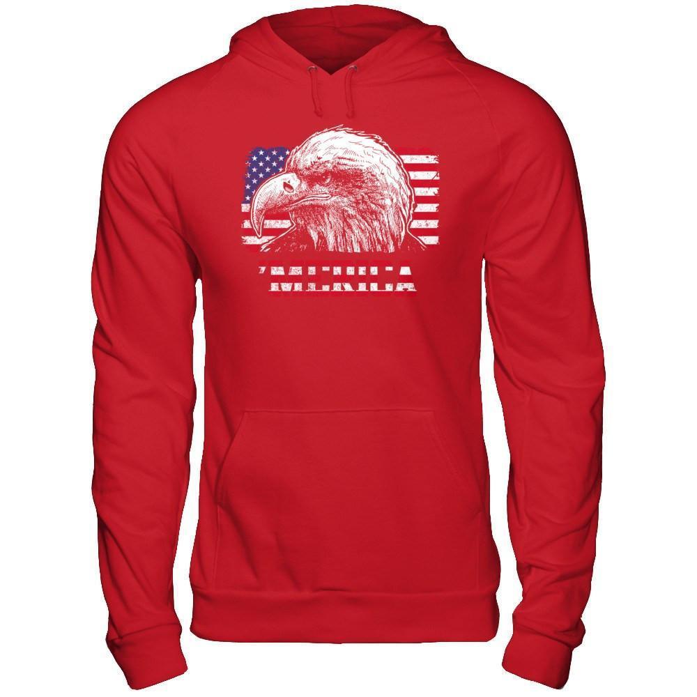 Usa Pride Merica Mullet Eagle 4Th Of July-T-Shirt & Hoodie-Pullover Hoodie-Red