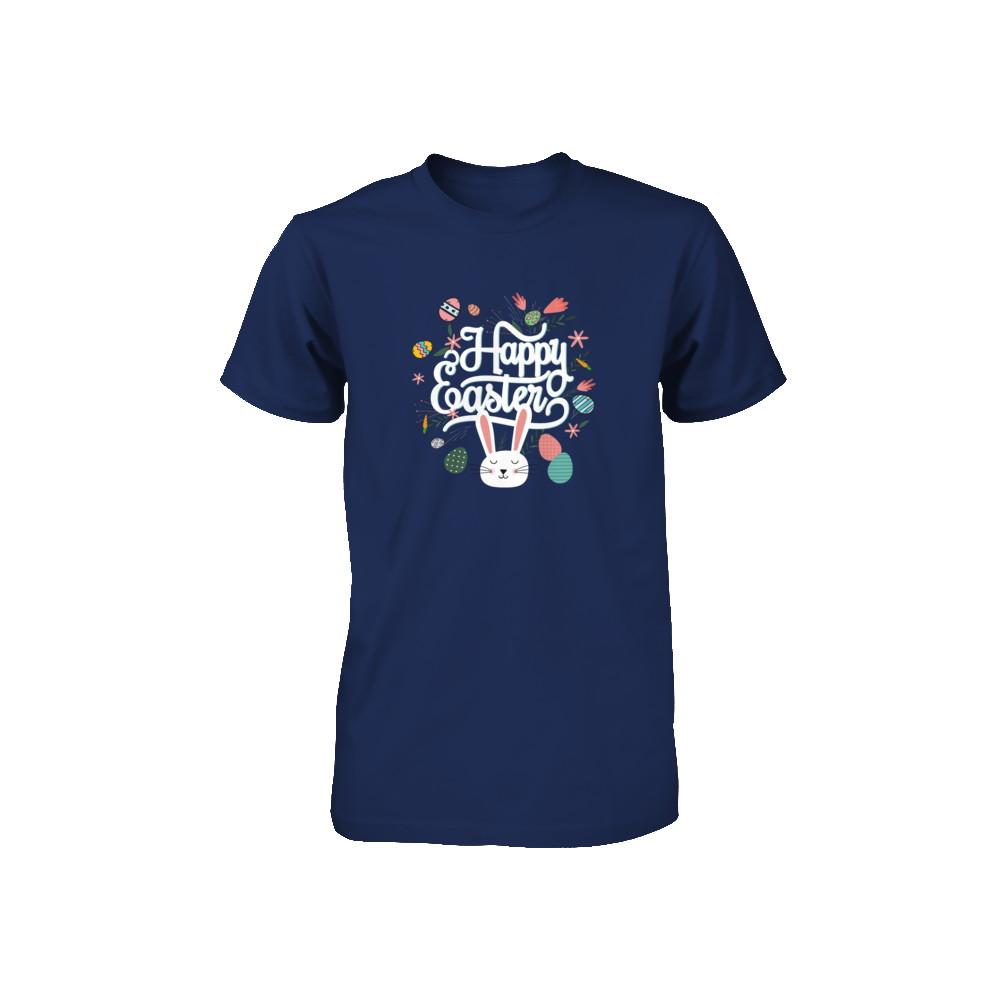Happy Easter Dinosaur Eggs Youth-Youth Shirt-Youth T-Shirt-Navy