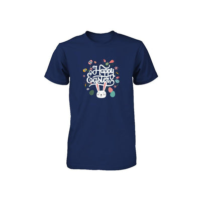 Happy Easter Dinosaur Eggs Youth-Youth Shirt-Youth T-Shirt-Navy