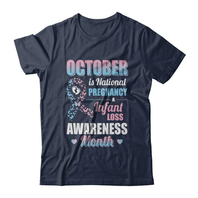 October Is Pregnancy And Infant Loss Awareness Month-T-Shirt & Hoodie-Classic T-Shirt-Navy