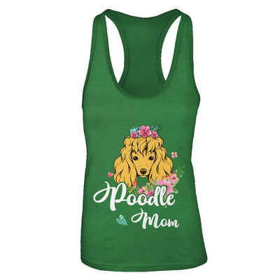 Poodle Mom Funny Dog Mom Gift Idea-T-Shirt & Tank Top-Women's Ideal Racerback Tank-Kelly Green