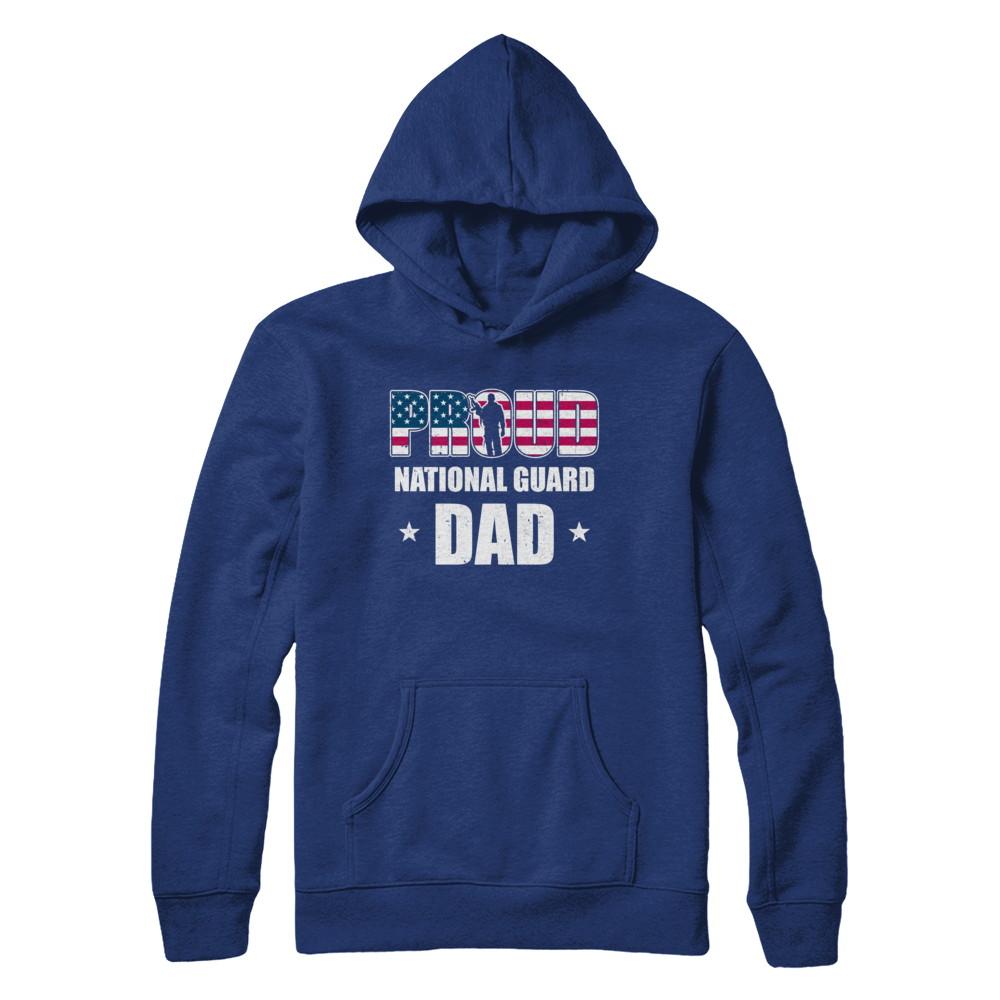 Proud National Guard Dad Veteran Fathers Day-T-Shirt & Hoodie-Pullover Hoodie-Deep Royal
