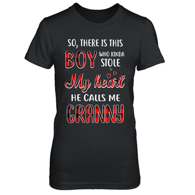 This Boy Who Kinda Stole My Heart He Calls Me Granny-T-Shirt & Hoodie-Women's T-Shirt-Black