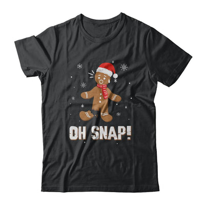Oh Snap Funny Gingerbread Man Cute Christmas-T-Shirt & Sweatshirt-Classic T-Shirt-Black