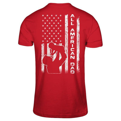 All American Dad Flag-T-Shirt & Hoodie-Classic T-Shirt-Red