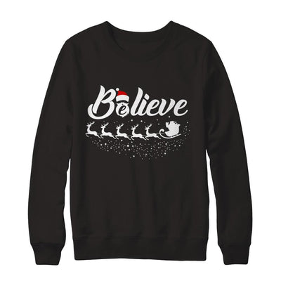 Believe Best Santa Christmas Gifts-T-Shirt & Sweatshirt-Crewneck Sweatshirt-Black