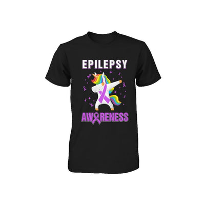 Inspirational Epilepsy Awareness Unicorn Support Youth-Youth Shirt-Toddler T-Shirt-Black