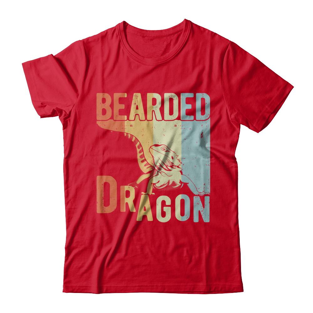 Vintage Retro Bearded Dragon-T-Shirt & Hoodie-Premium T-Shirt-Red
