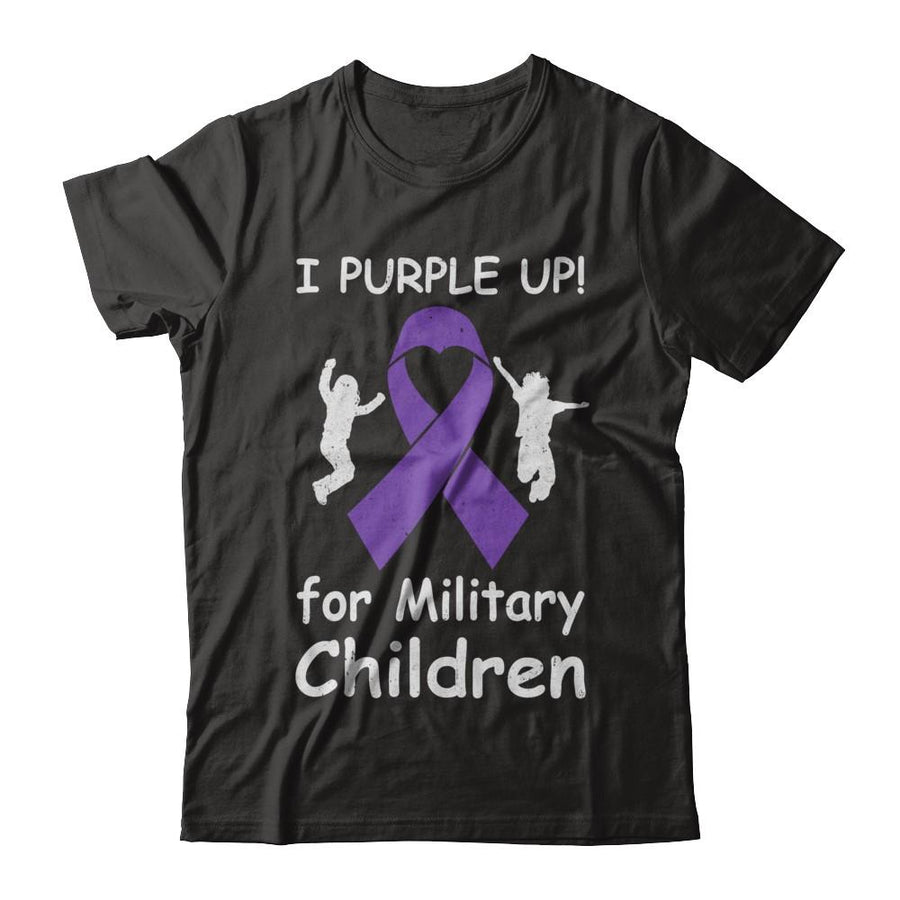 I Purple Up For Month Of The Military Child-T-Shirt & Hoodie-Classic T-Shirt-Black