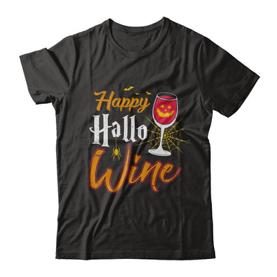 Happy Hallo Wine Funny Halloween-T-Shirt & Sweatshirt-Premium T-Shirt-Black