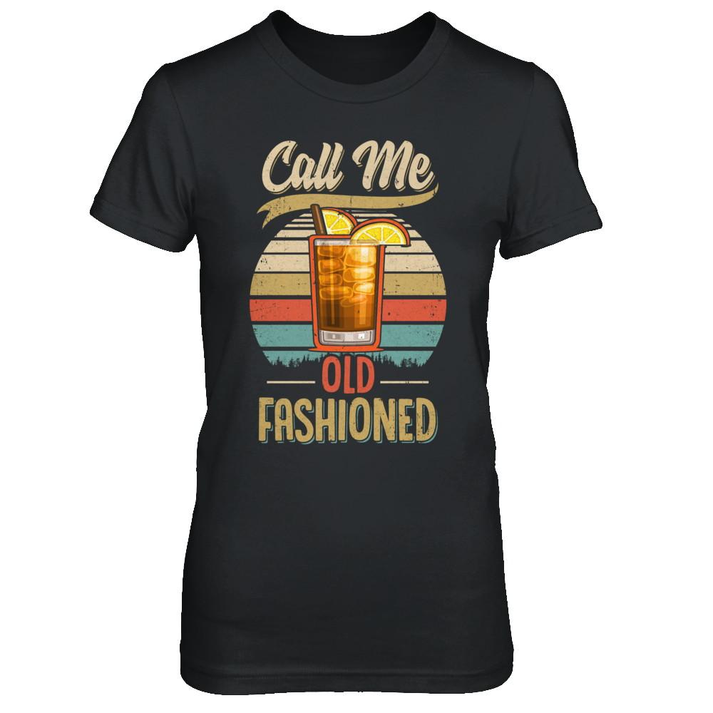Sunset Vintage Lemon Juice Call Me Old Fashioned-T-Shirt & Hoodie-Women's T-Shirt-Black