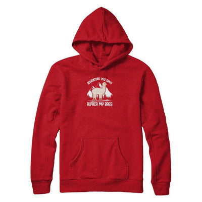 Adventure You Say? Alpaca My Bags-T-Shirt & Tank Top-Pullover Hoodie-Red