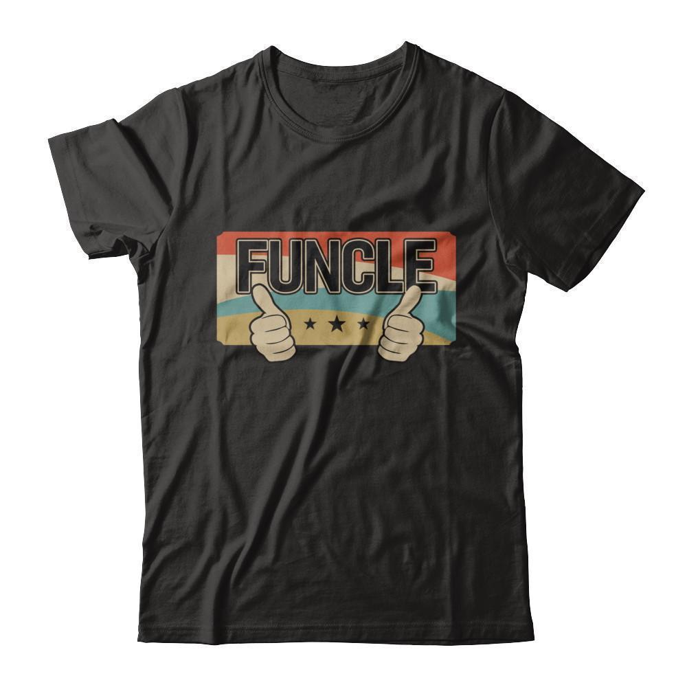 Vintage Retro Funcle Funny Uncle Only Cooler-T-Shirt & Sweatshirt-Classic T-Shirt-Black