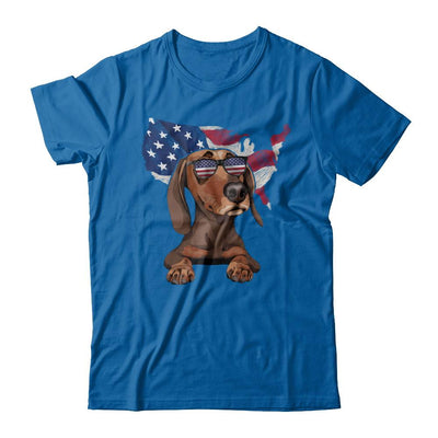Funny Patriot Dachshund Dog 4Th Of July American Flag-T-Shirt & Hoodie-Classic T-Shirt-Royal