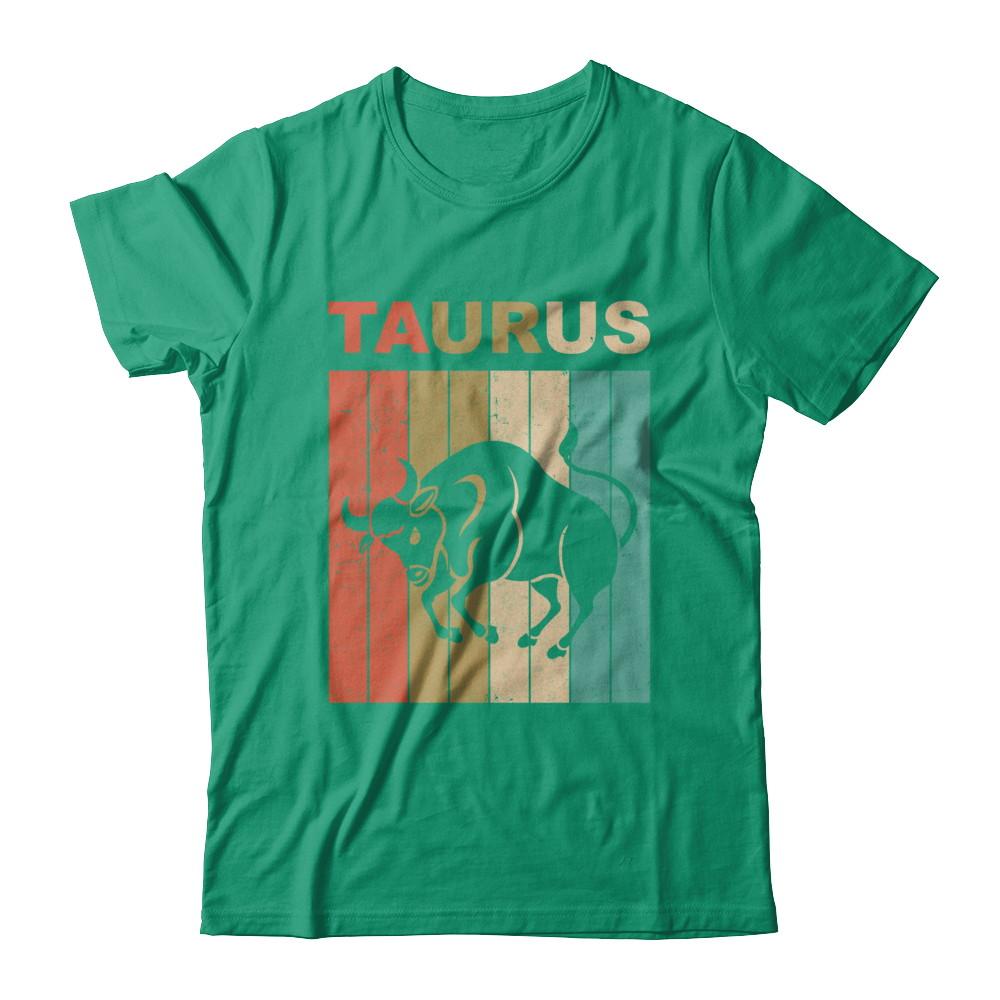 Vintage Taurus Zodiac April May Birthday Gift-T-Shirt & Hoodie-Classic T-Shirt-Kelly Green
