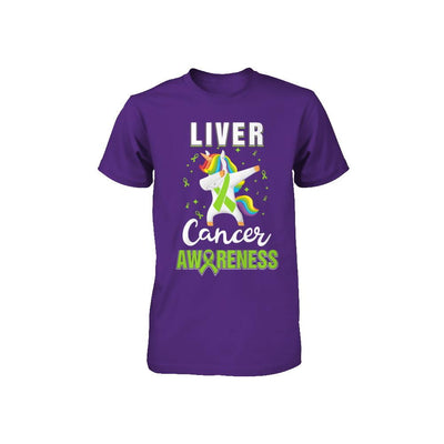 Inspirational Liver Cancer Awareness Unicorn Support Youth-Youth Shirt-