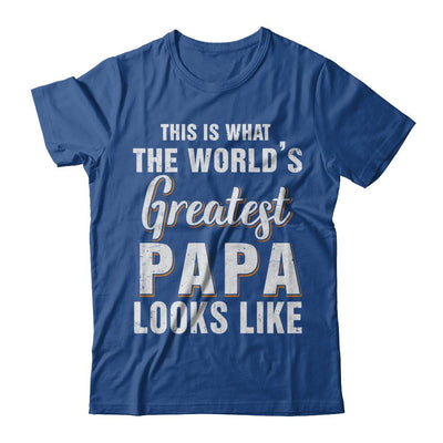 What World's Greatest Papa Looks Like Fathers Day-T-Shirt & Hoodie-Classic T-Shirt-Royal