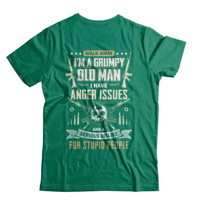 Walk Away I Am Grumpy Old Man I Have Anger Issues-T-Shirt & Hoodie-Classic T-Shirt-Kelly Green