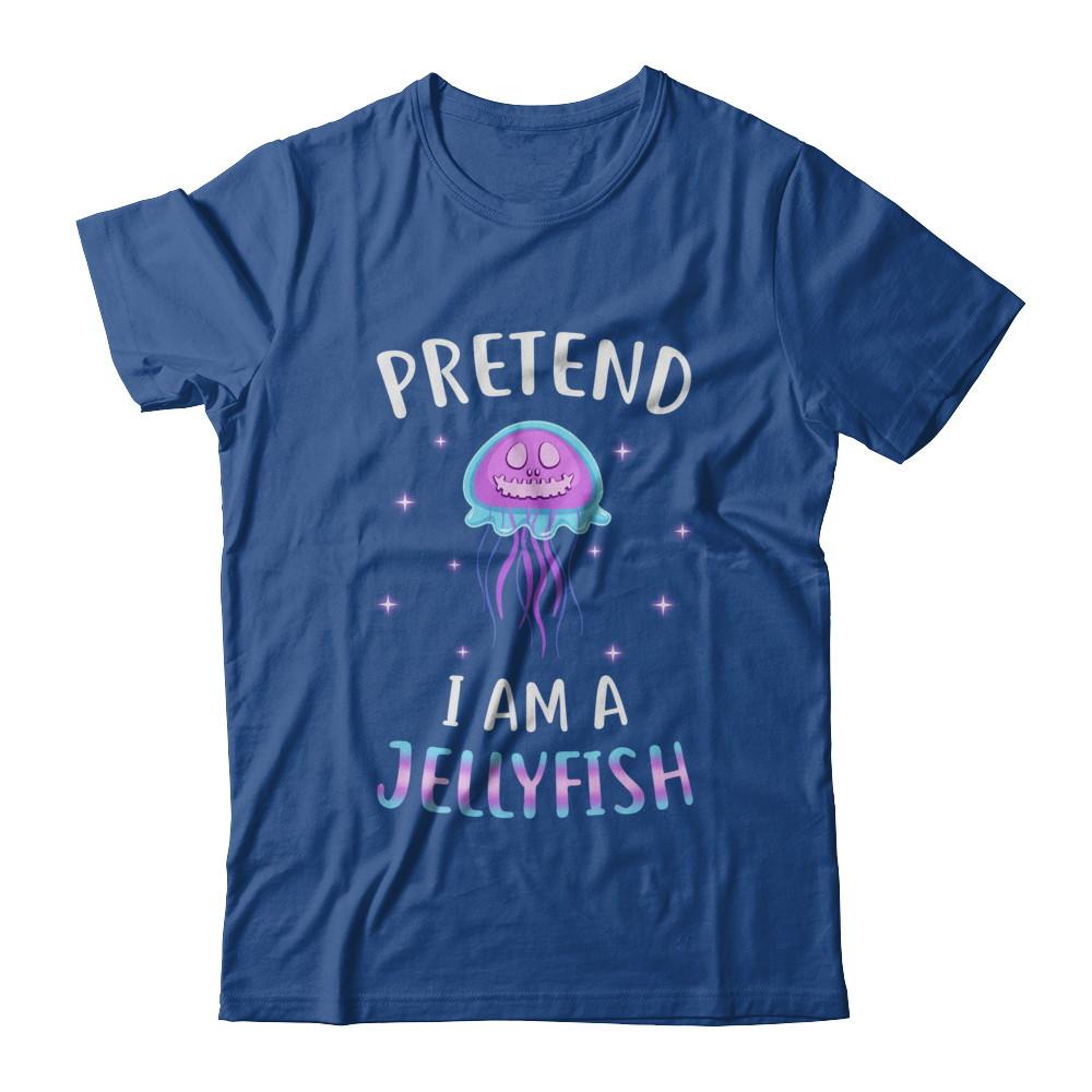 Pretend I'm A Jellyfish Costume Happy Halloween Party-T-Shirt & Hoodie-Classic T-Shirt-Royal