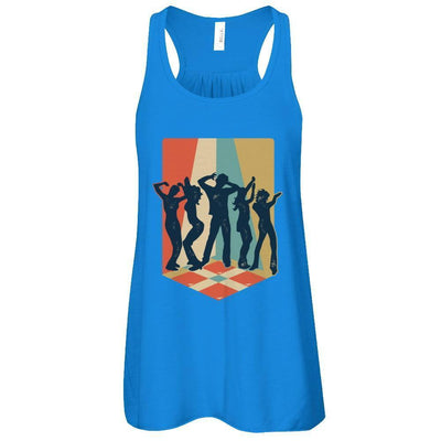 Classic Vintage Retro Style Dance Music-T-Shirt & Tank Top-Women's Flowy Racerback Tank-True Royal