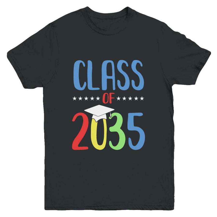 Grow With Me First Day Of School Class Of 2035 Youth-Youth Shirt-Youth T-Shirt-Black