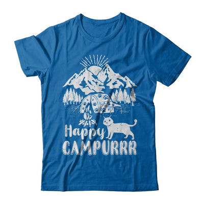 Cats Purr Happy Camppur Camper Camping-T-Shirt & Hoodie-Classic T-Shirt-Royal