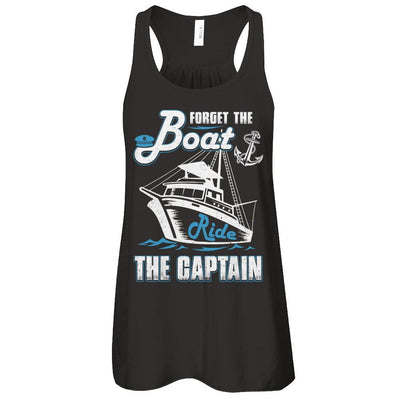 Forget The Boat Ride The Captain-T-Shirt & Tank Top-Women's Flowy Racerback Tank-Black