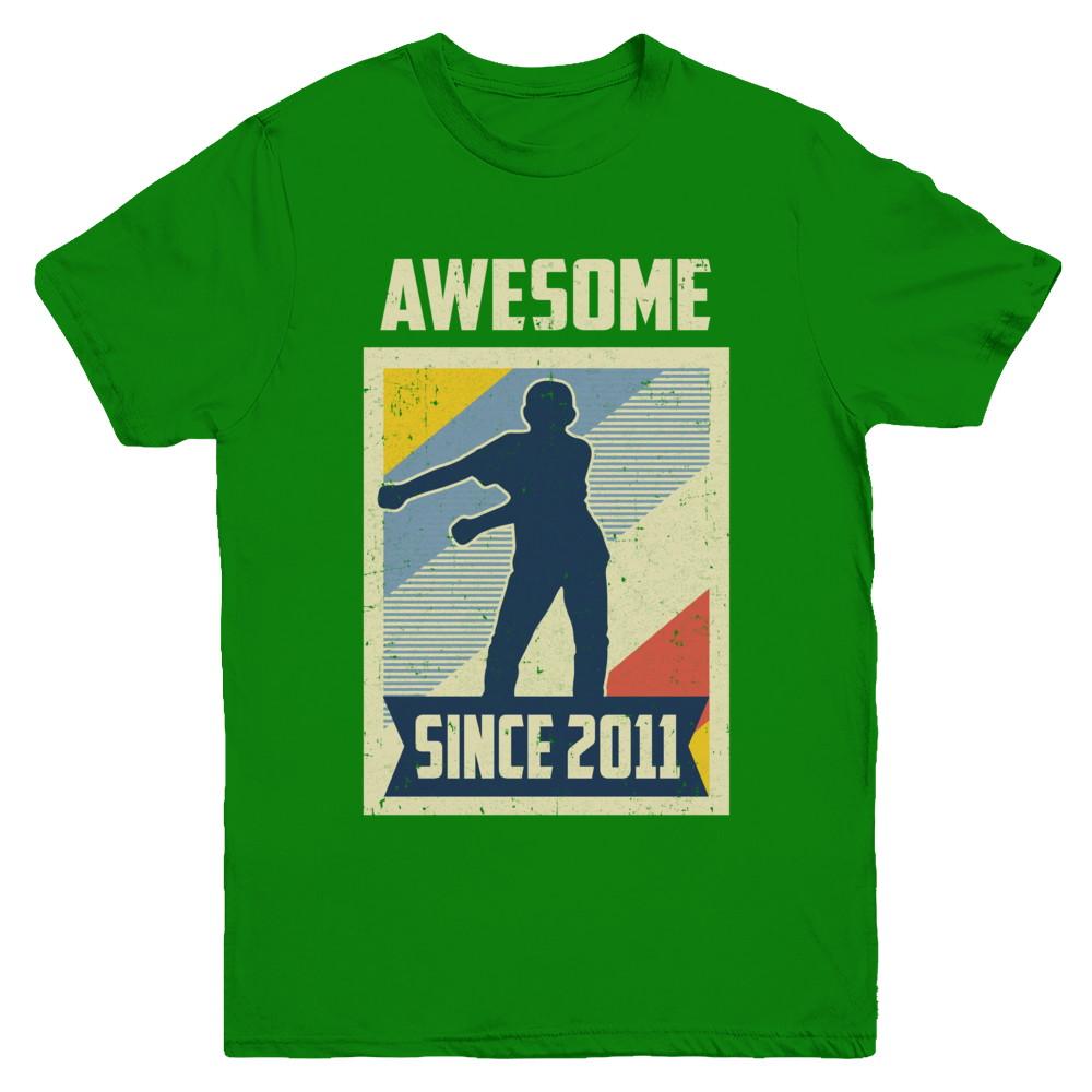 Vintage Floss 10th 2011 Birthday Gift for 10 Years Old Youth-Youth Shirt-Youth T-Shirt-Irish Green