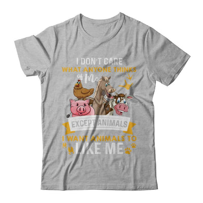 I Don't Care What Anyone Thinks Of Me Except Animals-T-Shirt & Hoodie-Premium T-Shirt-Heather Gray