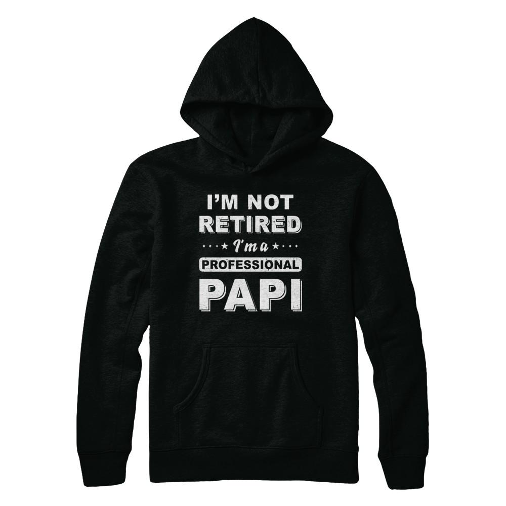I'm Not Retired A Professional Papi Father Day Gift-T-Shirt & Hoodie-Pullover Hoodie-Black